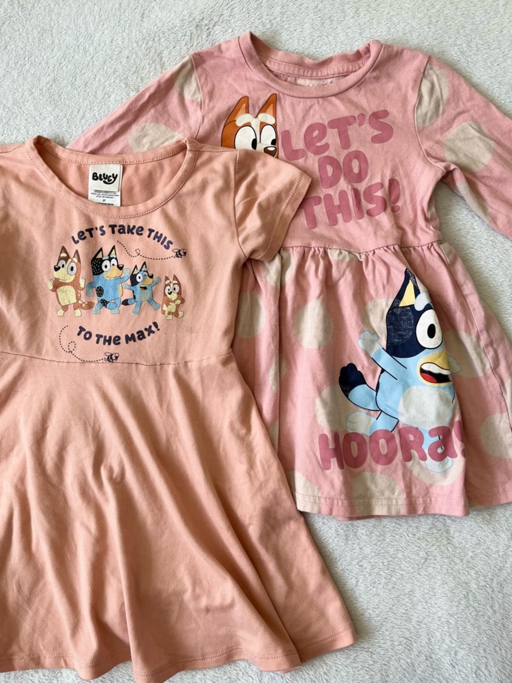 Bluey Character Dress Set – Long Sleeve and Short Sleeve